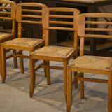 Ensemble de 6 chaises Pierre Cruège 1950’s