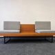 Mid century 2 seater Design Sofa/daybed in mahogany - 1970 / Czechoslovakia