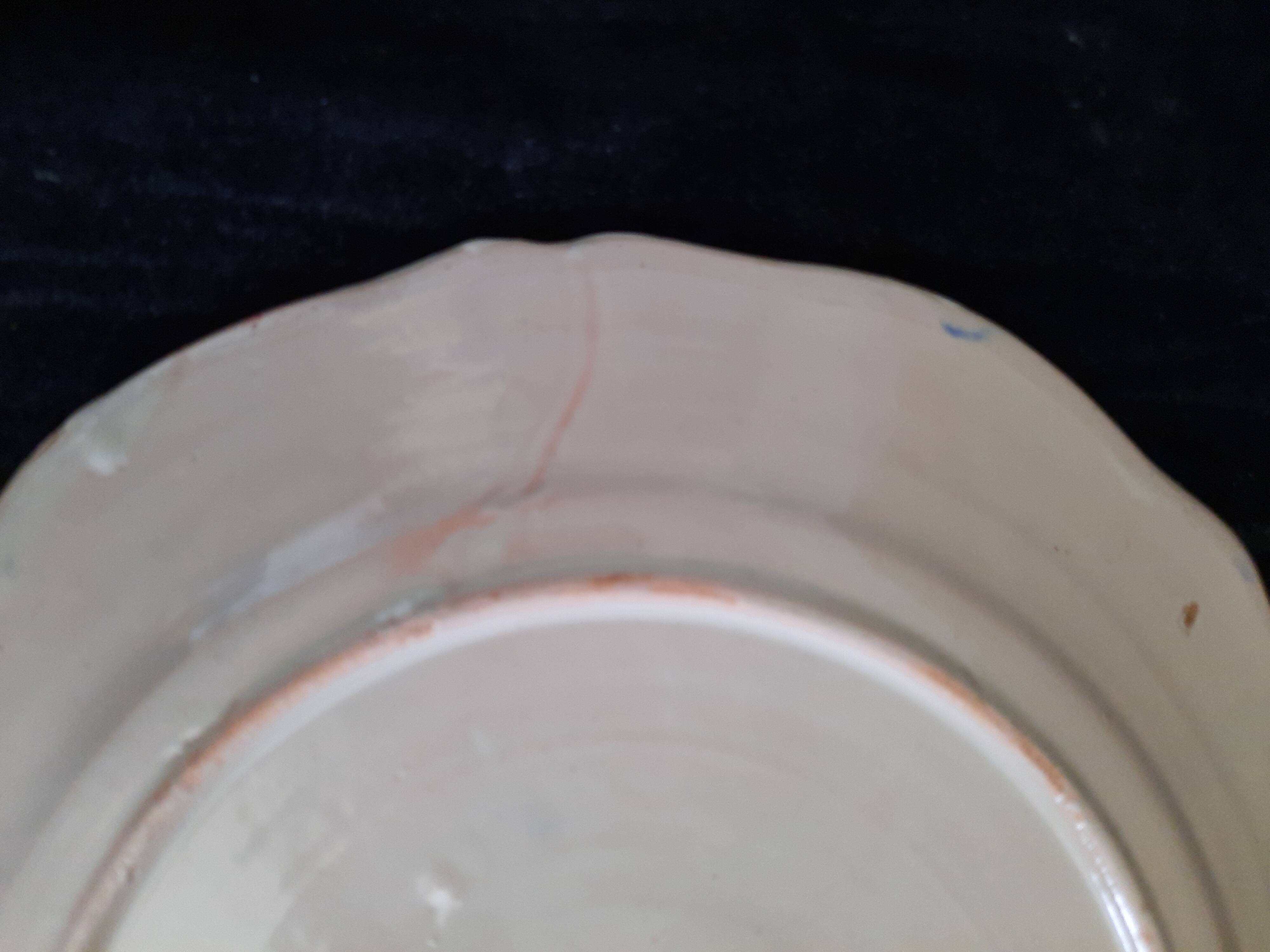 Old Plate HR Quimper Sonneur Player of Bombarde Hand Painted 24cm