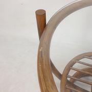 Table basse italienne en bambou, années 1980