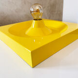 Yellow Metal Wall Light by Klaus Hempel for Kaiser Leuchten, 1970s