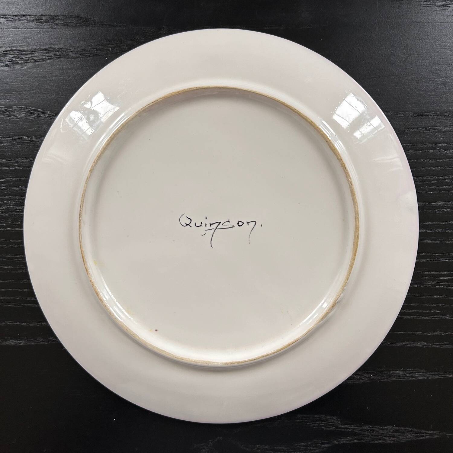 Signed artichoke decor dish