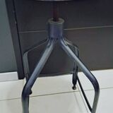 Height-adjustable industrial metal stool