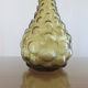 Bottle, carafe, Empoli, Italy, yellow bubbled glass, 60s 70s