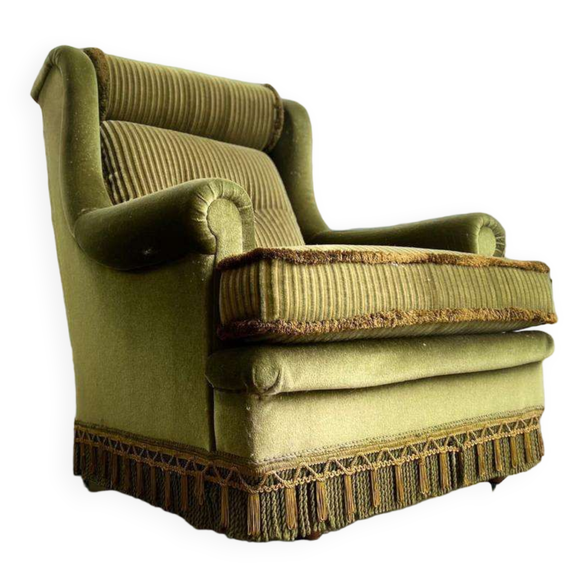 Vintage green single-seater / armchair / club chair