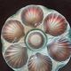 Complete oyster service in barbotine - Digoin & Sarreguemines - 13 pieces
