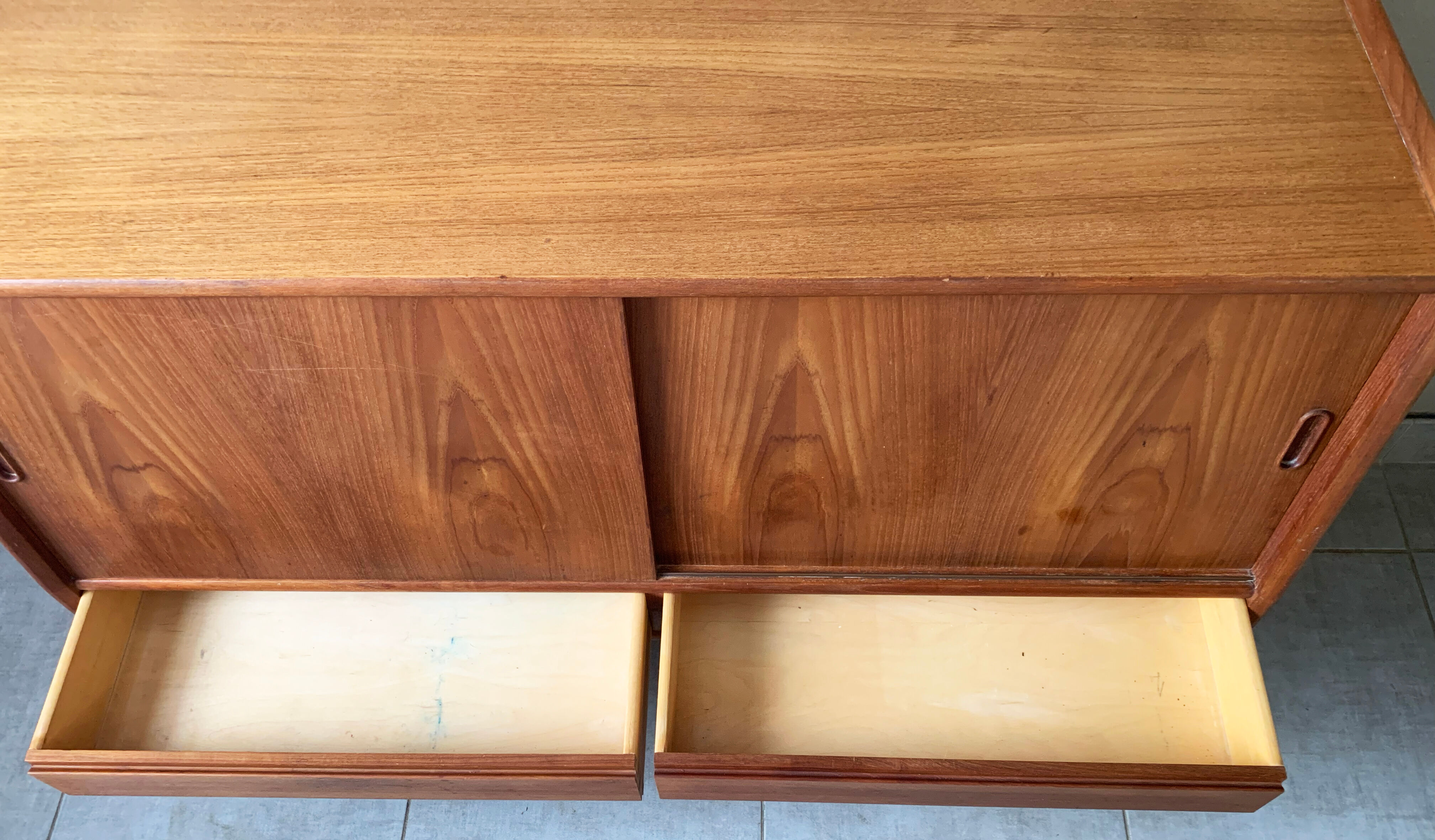 Danish vintage teak enfilade, 60s