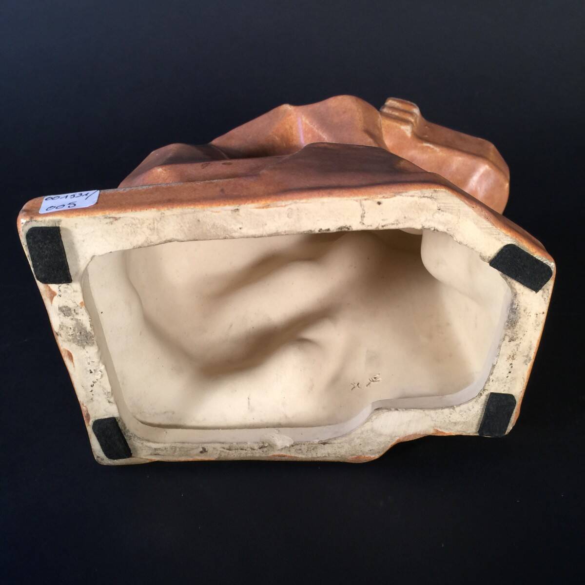 Angelo Hecq / Roger Guérin "Nude Woman" in cubist-style stoneware - circa 192.