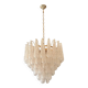 Mid-Century Modern “Conchiglie” Murano Glass Gold Chandelier