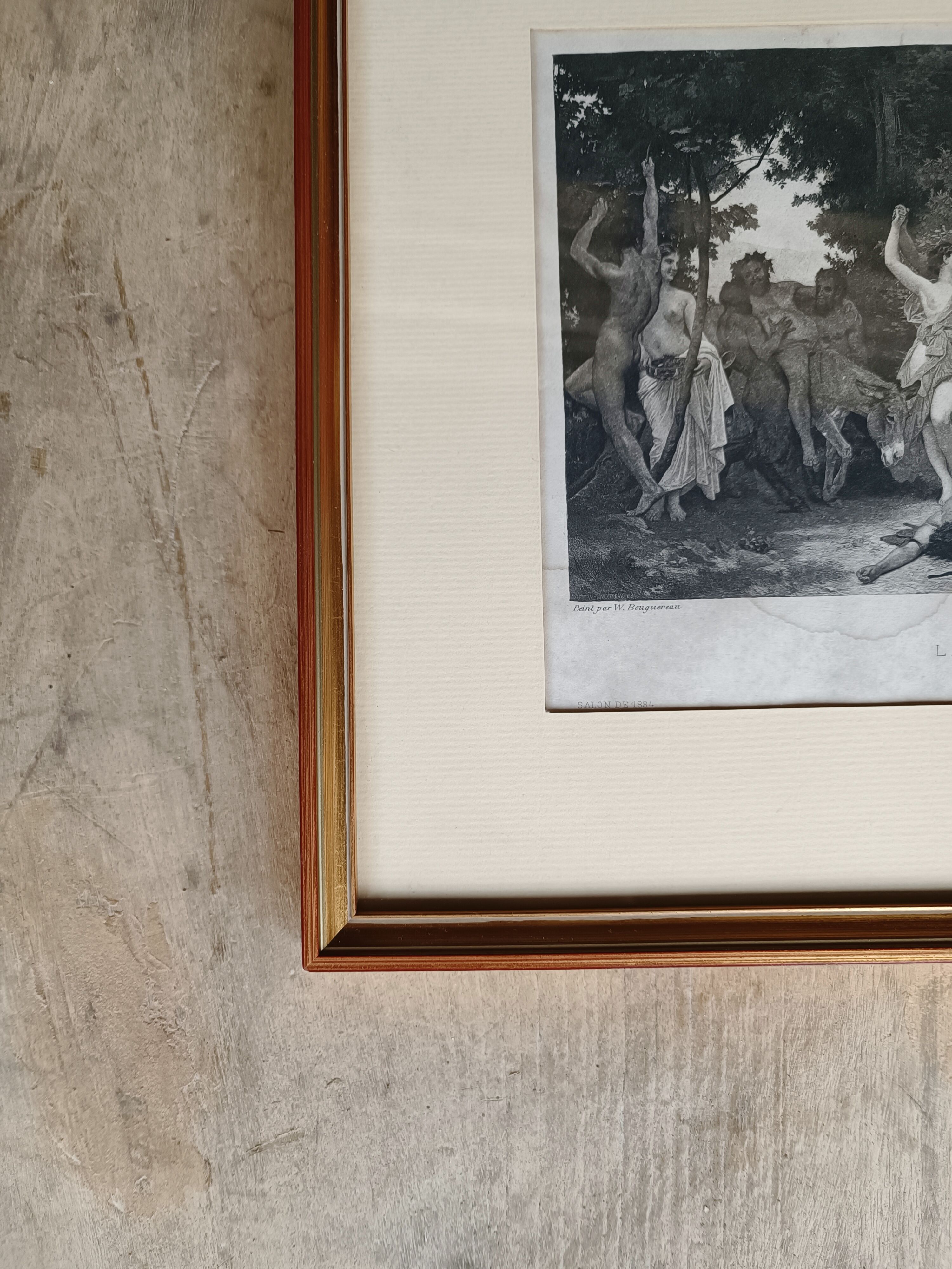 Gravure ancienne Bacchus