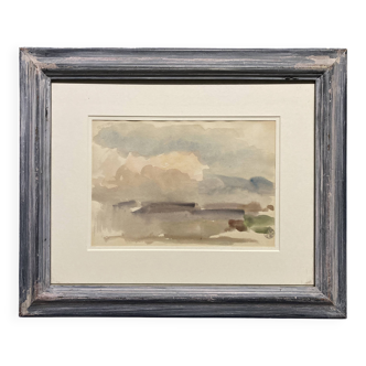 Landscape framed by Gustave Guétant (1873-1953)