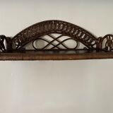 Brown rattan wall shelf