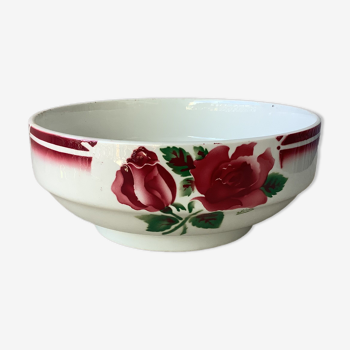 Salad bowl Digoin Cibon Ironstone floral decoration