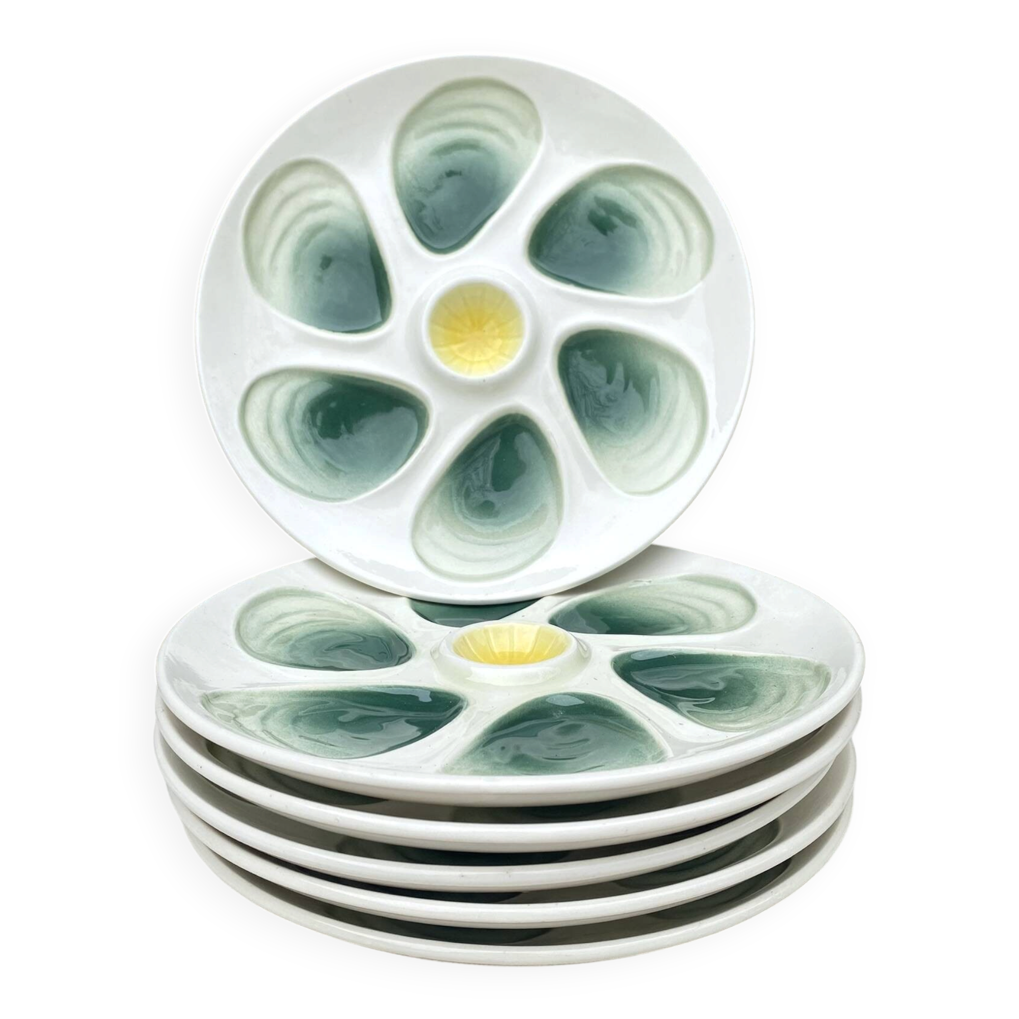 Assiettes à huitres salins France années 60