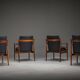 Danish Model 431 armchairs in leather by Arne Vodder for Sibast Møbler, 1960s, set of 4