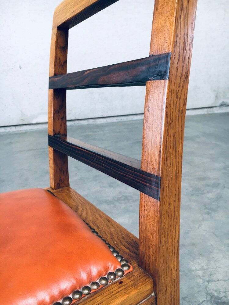 Set of Art Deco Belgian Side Chairs, 1930s