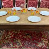 Solid wood farmhouse table of 127 cm