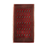 Red wool persian turkmen rug handwoven oriental small area rug- 60x130cm
