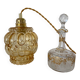 Walking lamp (or pendant light) with vintage amber glass globe