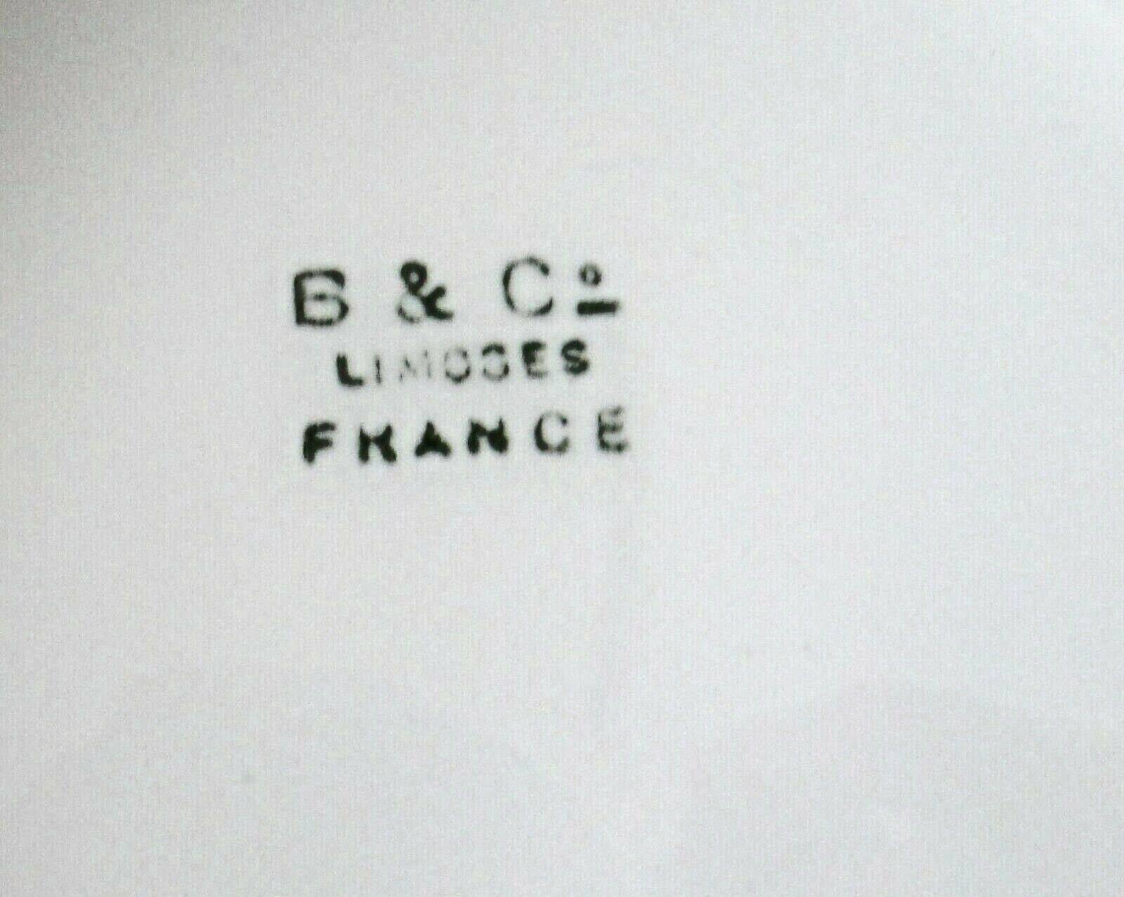 B&C° Bernardaud Limoges fruit bowl with golden frieze, Japanese decor, 24cm N56