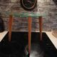 Petite table basse d appoint verre bois forme haricot 1960 1970