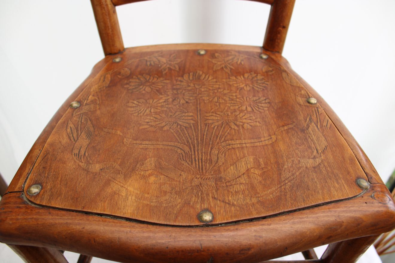 Embossed bistro chair