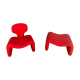 Armchair and footrest Djinn by Olivier Mourgue