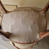 Paire de fauteuils cabriolets de style Louis XV en bois mouluré - XIXème