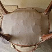 Pair of Louis XV style cabriolet armchairs in molded wood - 19th century