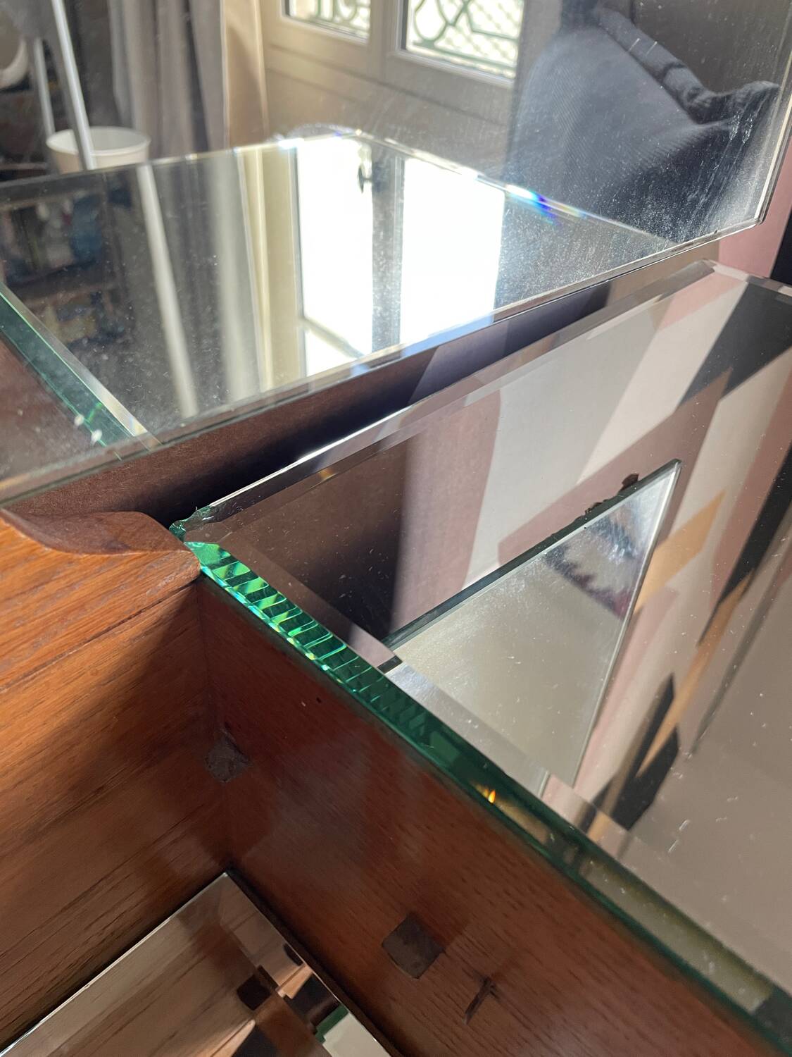 Mid-century hairdresser - triptych mirror