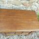 Antique coffer, french panelled oak chest