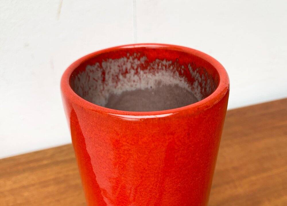 Mid-century minimalist vase WGP in West German ceramic by Marschner Kunsttöpferei, 1960s.