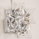 Pair of crystal wall lights by Kinkeldey, Germany, 1970s.