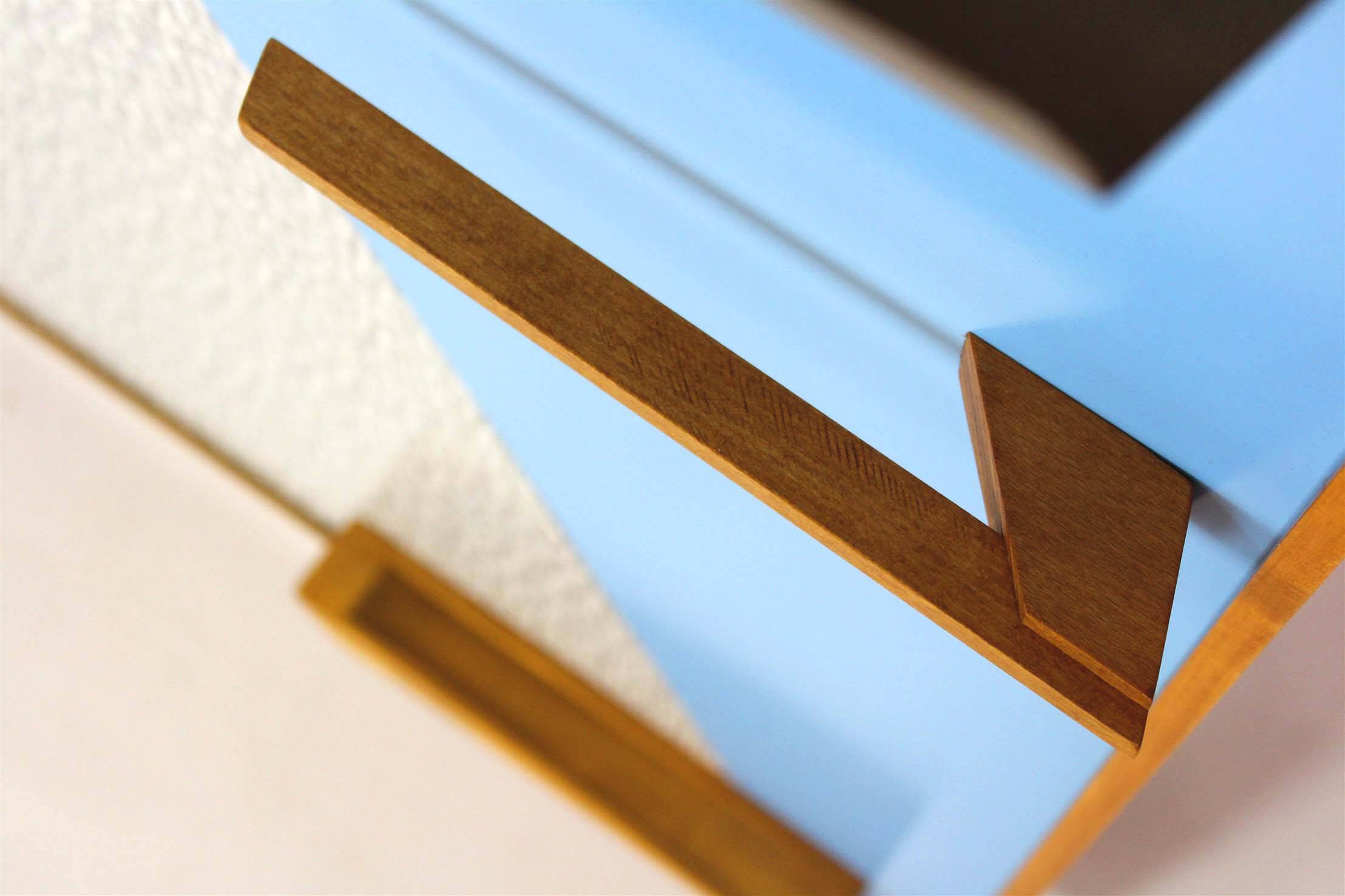 Vintage Geometric Coat Rack from Drevokov Blatna, 1972