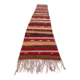 Old Turkish narrow Kilim Runner 410x63 cm shabby chic, vintage kelim