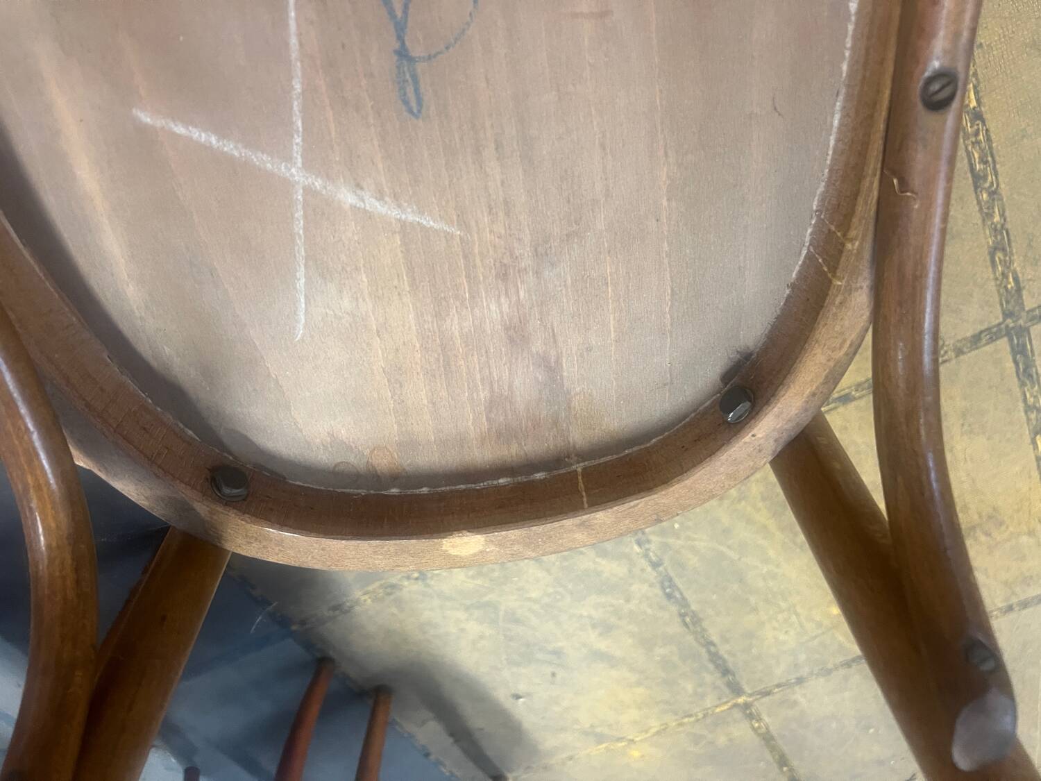 Pair of old bistro chairs