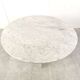 Vintage round White marble dining table 1970s