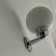 Vintage chrome and opaline wall lamp France 1970