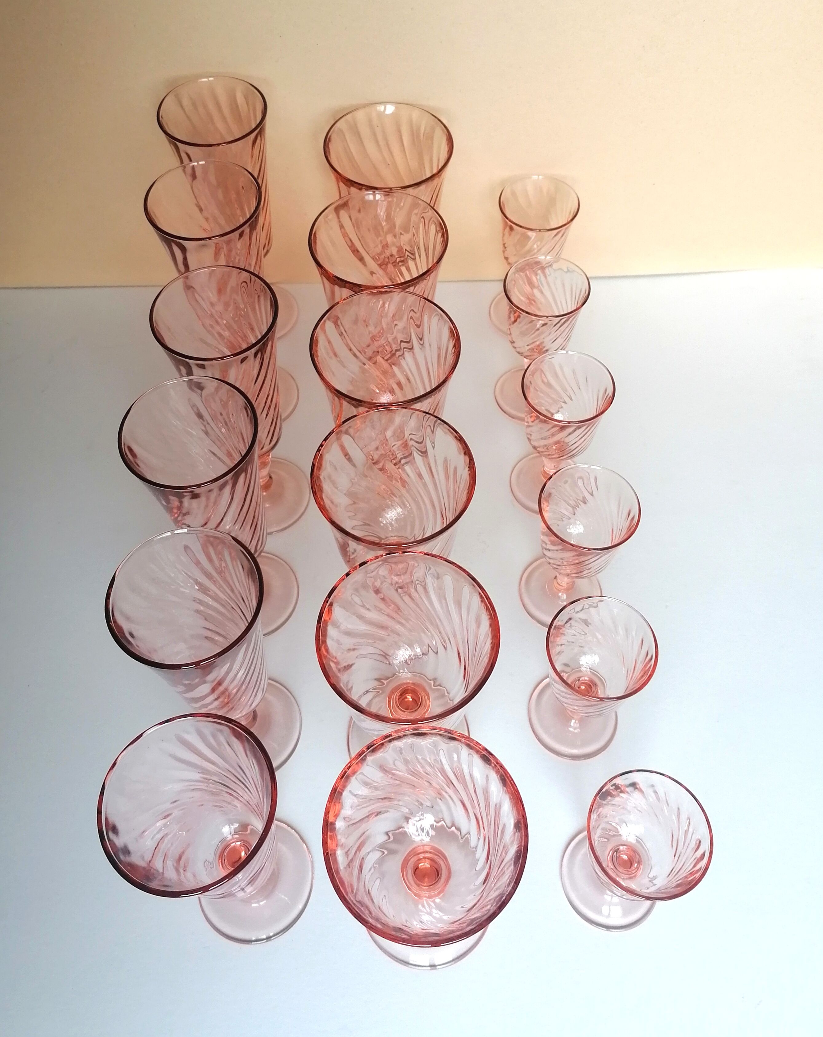18 rosaline pink foot glasses
