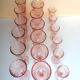 18 verres à pied rose rosaline