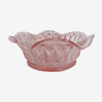 Saladier pink glass