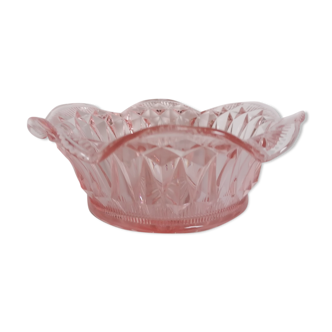 Saladier verre rose