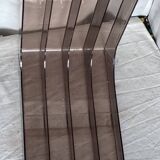 Vintage 1970s smoked Plexiglas vinyl record shelf unit