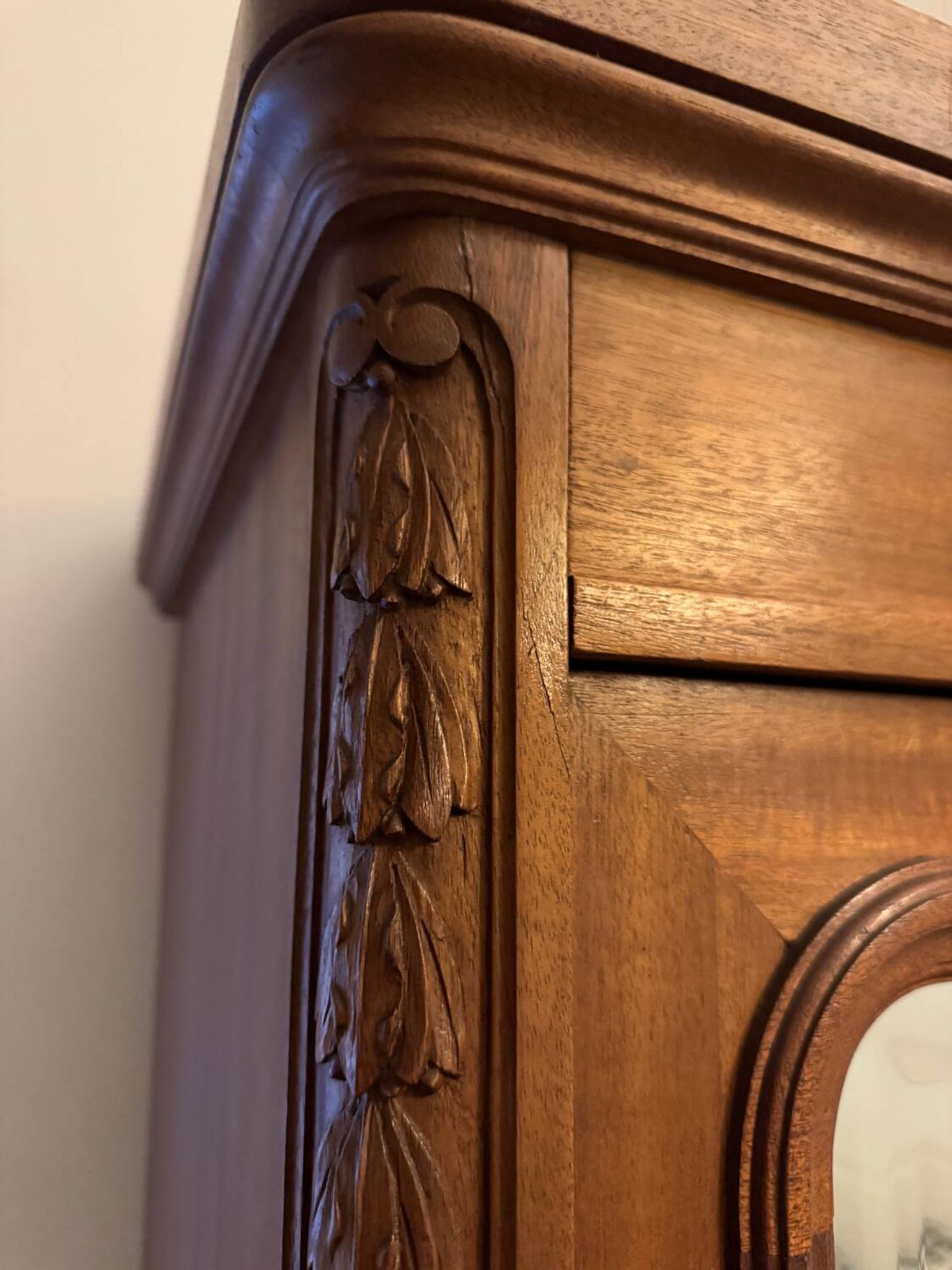 Raw wood wardrobe woodwork