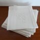 Nappe et 14 serviettes en lin ajouré broderies fines 335 x 170