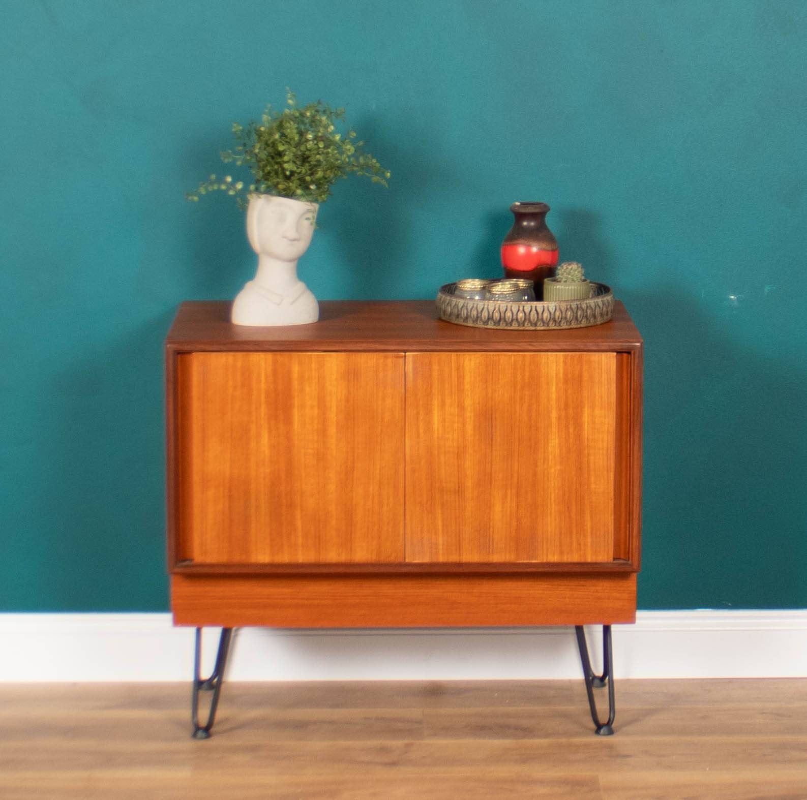 Retro Teak 1960s G Plan Form Five Sideboard On Hairpin Legs