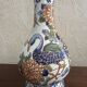 Table lamp in Gien earthenware - "Peacock" decor hand-painted