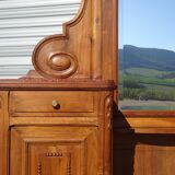 Dressing table with storage, in solid walnut