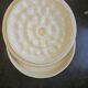 Vintage dessert plate in glazed ceramic with strawberry design, 1950s-1970s.
