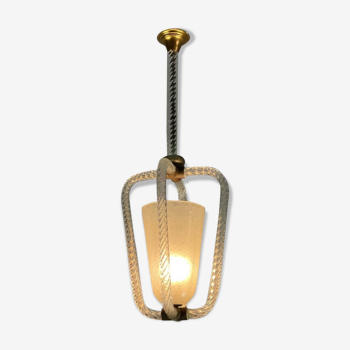 Lanterne en verre de murano, seguso vers 1950